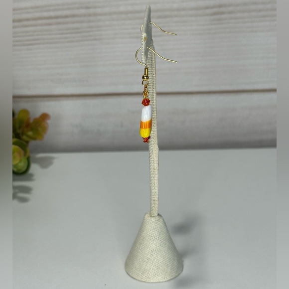 Handmade Candy Corn Earrings - Picture 4 of 8